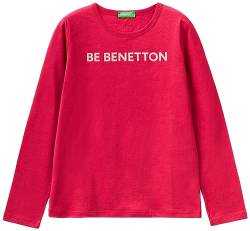 United Colors of Benetton Mädchen M/L 3096c10d3 T-Shirt, Rosso Magenta 2e8, 140 cm von United Colors of Benetton