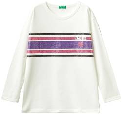 United Colors of Benetton Mädchen M/L 3vr5c10e9 T-Shirt, Bianco Panna 074, 140 cm von United Colors of Benetton