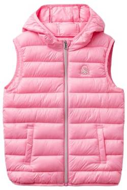 United Colors of Benetton Mädchen Weste 21incj008 Jacke, Rosa 85E, M von United Colors of Benetton