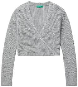 United Colors of Benetton Mädchen und Mädchen Cardigan M/L 1170q600m Strickjacke, Argento 16k, 140 cm von United Colors of Benetton