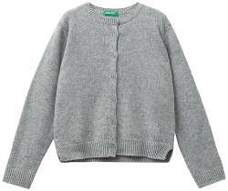 United Colors of Benetton Mädchen und Mädchen Jacke M/L 1244c500f Strickjacke, Grigio Melange 501, 150 cm von United Colors of Benetton