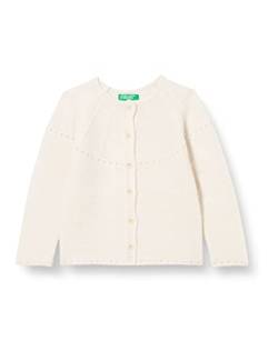 United Colors of Benetton Mädchen und Mädchen Koreanisches Trikot M/L 1076G5006 Strickjacke, Bianco 600, 4 Jahre von United Colors of Benetton