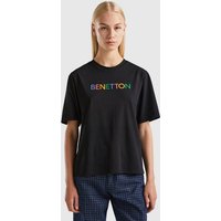 United Colors of Benetton T-Shirt mit Label-Schriftzug vorne von United Colors of Benetton