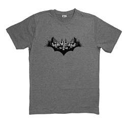 DC Comics Batman T-Shirt - Gotham City Herren Männer Oberteil Shirt kurzärmlig Rundhalsausschnitt Grau (L) von United Labels