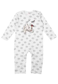 Disney 101 Dalmatiner - Strampler Unisex Langarm Schlafstrampler Baby Body Weiß (74-80) von United Labels
