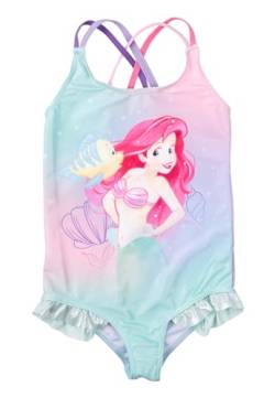 Disney Arielle Badeanzug mit Rüschen für Mädchen - Kinder Schwimmanzug Türkis (DE/NL/SE/PL, Numerisch, 110, 116, Regular, Türkis) von United Labels