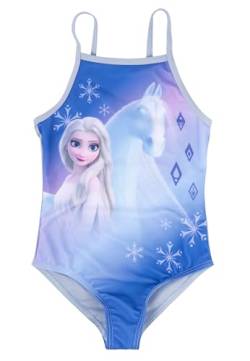 Disney Die Eiskönigin Badeanzug für Mädchen - ELSA Frozen Kinder Schwimmanzug Blau (DE/NL/SE/PL, Numerisch, 110, 116, Regular, Blau) von United Labels