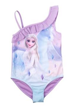 Disney Die Eiskönigin Badeanzug mit Rüschen für Mädchen - ELSA Frozen Kinder Schwimmanzug Lila (DE/NL/SE/PL, Numerisch, 134, 140, Regular, Lila) von United Labels