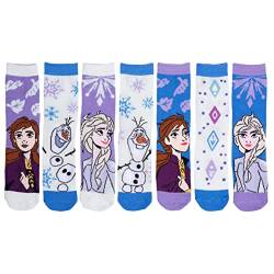 Disney Frozen Socken für Mädchen - Die Eiskönigin Sneaker Kindersocken Söckchen Mehrfarbig Bunt (7er Pack) (as3, numeric, numeric_31, numeric_34, regular) von United Labels