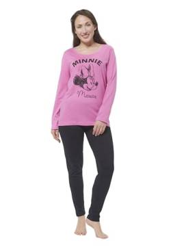 Disney Minnie Mouse Damen Pyjama Schlafanzug Set Langarm Oberteil mit Hose Pink/Schwarz Gr. M von United Labels