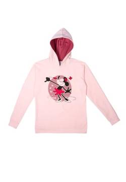 Disney Minnie Mouse Hoodie für Damen - Kapuzenpullover Sweatshirt Pullover mit Kapuze Rosa (DE/NL/SE/PL, Alphanumerisch, M, Regular, Regular, Rosa) von United Labels