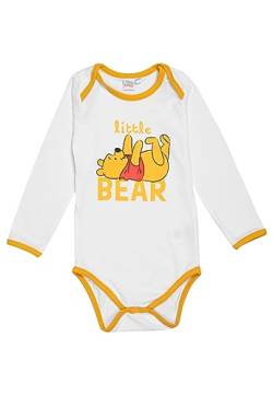 Disney Winnie Puuh Baby Body Unisex - Little Bear Strampler Schlafstrampler Langarm Weiß (62-68) von United Labels