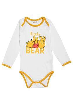 Disney Winnie Puuh Baby Body Unisex - Little Bear Strampler Schlafstrampler Langarm Weiß (74-80) von United Labels