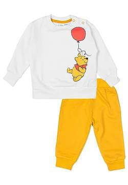 Disney Winnie Puuh Baby Set Unisex Oberteil Pullover mit Hose 2-Teiler Gelb/Weiß (74-80) von United Labels