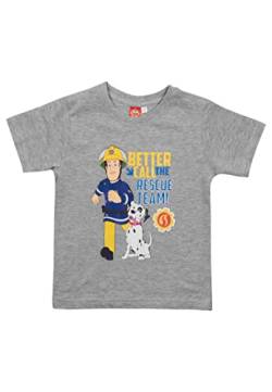 Feuerwehrmann Sam T-Shirt für Jungen - Rescue Team - Kinder Oberteil Shirt kurzärmlig Grau (as3, Numeric, Numeric_98, Numeric_104, Regular) von United Labels