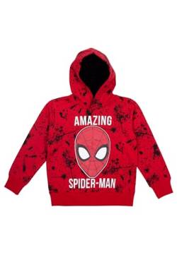 Marvel Spiderman Hoodie für Jungen - Kinder Kapuzenpullover Pullover mit Kapuze Sweatshirt Rot (DE/NL/SE/PL, Numerisch, 98, 104, Regular) von United Labels