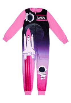 NASA Jumpsuit für Mädchen - Overall Kinder Pyjama Schlafanzug Langarm Rosa/Pink (DE/NL/SE/PL, Numerisch, 146, 152, Regular, Rosa/Pink) von United Labels