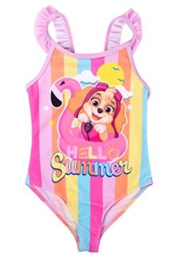 Paw Patrol Badeanzug mit Rüschen für Mädchen - Skye Hello Summer Schwimmanzug Kinder Mehrfarbig Bunt (as3, Numeric, Numeric_110, Numeric_116, Regular) von United Labels