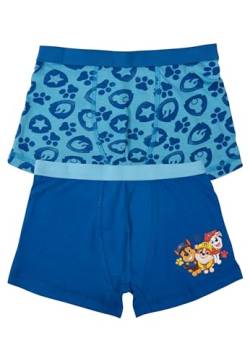 Paw Patrol Boxershorts für Jungen - Kinder Unterwäsche Unterhose Boxer Blau (2er Pack) (DE/NL/SE/PL, Numerisch, 98, 104, Regular, Blau) von United Labels