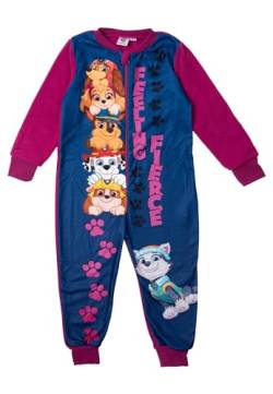 Paw Patrol Jumpsuit für Mädchen - Overall Kinder Pyjama Schlafanzug Langarm Pink/Blau (DE/NL/SE/PL, Numerisch, 122, 128, Regular, Pink/Blau) von United Labels