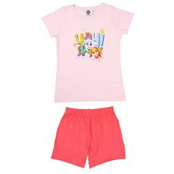 Paw Patrol Schlafanzug für Mädchen - Skye & Everest Kinder Pyjama Set Kurzarm Oberteil mit Hose Rosa/Pink (as3, Numeric, Numeric_110, Numeric_116, Regular, 110-116) von United Labels