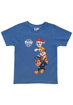 Paw Patrol T-Shirt für Jungen – Oberteil Kinder Shirt kurzärmlig Blau (as3, Numeric, Numeric_122, Numeric_128, Regular) von United Labels