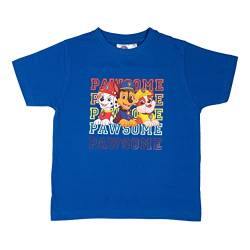 Paw Patrol T-Shirt für Jungen – Pawsome Oberteil Kinder Shirt kurzärmlig Blau (as3, Numeric, Numeric_122, Numeric_128, Regular, 122-128) von United Labels