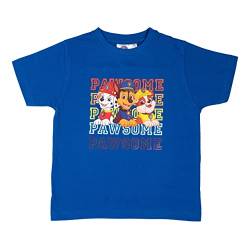 Paw Patrol T-Shirt für Jungen – Pawsome Oberteil Kinder Shirt kurzärmlig Blau (as3, Numeric, Numeric_98, Numeric_104, Regular, 98-104) von United Labels