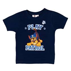 Paw Patrol T-Shirt für Jungen – Play Patrol Oberteil Kinder Shirt kurzärmlig Blau (122-128) von United Labels