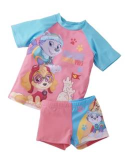 Paw Patrol UV Schwimmset für Mädchen - Kinder Badeanzug Set Oberteil und Hose Zweiteiler Rosa (DE/NL/SE/PL, Numerisch, 110, 116, Regular, Rosa/Blau) von United Labels