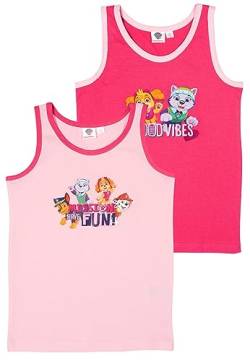 Paw Patrol Unterhemd für Mädchen Kinder Tank Top Hemdchen Unterwäsche Rosa/Pink (2er Pack) (110) von United Labels