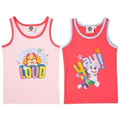Paw Patrol Unterhemd für Mädchen Kinder Tank Top Hemdchen Unterwäsche Rosa/Pink (2er Pack) (as3, Numeric, Numeric_110, Numeric_116, Regular, 110-116) von United Labels