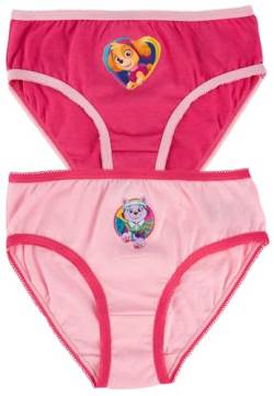 Paw Patrol Unterhose für Mädchen Kinder Panty Slip Unterwäsche Rosa/Pink (2er Pack) (122) von United Labels