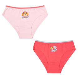 Paw Patrol Unterhose für Mädchen Kinder Panty Slip Unterwäsche Rosa/Pink (2er Pack) (as3, Numeric, Numeric_122, Numeric_128, Regular, 122-128) von United Labels