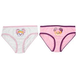 Paw Patrol Unterhose für Mädchen Kinder Panty Slip Unterwäsche Rosa/Weiß (2er Pack) (as3, Numeric, Numeric_122, Numeric_128, Regular, 122-128) von United Labels