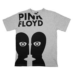 Pink Floyd - Logo Rockband T-Shirt Herren Oberteil Shirt Kurzarm Grau (L) von United Labels