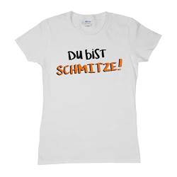 Ralf Schmitz T-Shirt - Du bist schmitze! Slim Fit Oberteil Shirt Tour Fanartikel Weiß (as3, Alpha, m, Regular, Regular, M) von United Labels