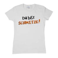 Ralf Schmitz T-Shirt - Du bist schmitze! Slim Fit Oberteil Shirt Tour Fanartikel Weiß (as3, Alpha, s, Regular, Regular, S) von United Labels