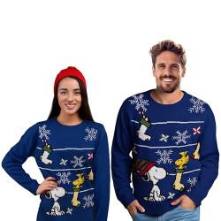 The Peanuts Winterpullover Unisex - Snoopy Winter Strick Pullover Sweatshirt Ugly Sweater für Herren & Damen Blau (as3, Alpha, x_l, Regular, Regular) von United Labels