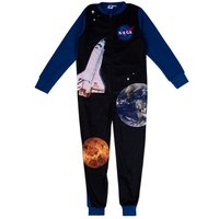 United Labels® Jumpsuit NASA Jumpsuit für Jungen - Overall Pyjama Schlafanzug Blau/Schwarz von United Labels