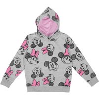 United Labels® Sweatshirt Disney Minnie Mouse Hoodie für Mädchen - Kapuzenpullover Grau/Rosa von United Labels