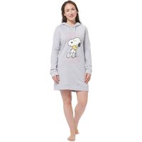 United Labels® Sweatshirt Peanuts Snoopy Sweatkleid Damen Oversize Hoodie Kapuzenpullover Grau von United Labels