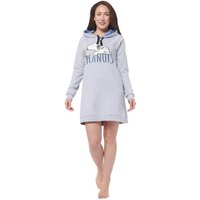 United Labels® Sweatshirt Peanuts Snoopy Sweatkleid Damen Oversize Hoodie Kapuzenpullover Grau von United Labels