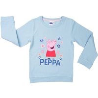 United Labels® Sweatshirt Peppa Wutz Pullover für Mädchen - Kinder Sweatshirt Oberteil Blau von United Labels