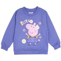 United Labels® Sweatshirt Peppa Wutz Pullover für Mädchen - Lila mit Glitterprint von United Labels