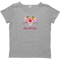 United Labels® T-Shirt Pink Panther T-Shirt für Damen kurzärmlig Rundhalsausschnitt Grau von United Labels