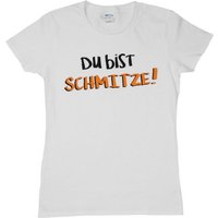 United Labels® T-Shirt Ralf Schmitz T-Shirt - Du bist schmitze! Slim Fit Weiß von United Labels