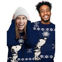 United Labels® Weihnachtspullover Der Peanuts Winterpullover Unisex - Snoopy Blau von United Labels