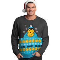 United Labels® Weihnachtspullover Sesamstraße Weihnachtspullover Unisex - Krümelmonster Grau Blau von United Labels