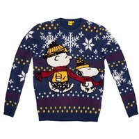 United Labels® Weihnachtspullover The Peanuts Snoopy Winterpullover Unisex Ugly Sweater Pullover Blau von United Labels